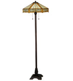 62"H  Peaches Tiffany Victorian Floor Lamp