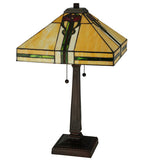 23"H Parker Poppy Floral Tiffany Table Lamp