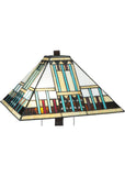23"H Prairie Peaks Mission Stained Glass Table Lamp