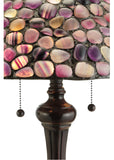 25"H Agata Purple Arts & Crafts Table Lamp