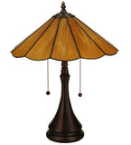 20.25"H Panel Honey Amber Modern Table Lamp