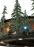 48"W Tall Pines W/Up & Downlights & LED Spotlight Chandel-Air Fan