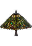 21"H Shasta Trail Colorful Stained Glass Table Lamp