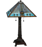 26"H Mission Rose Tiffany Table Lamp