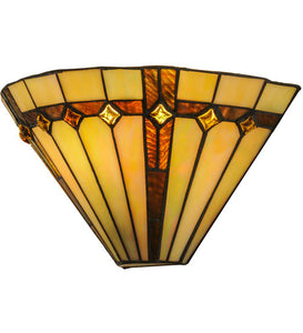 13"W Belvidere Tiffany Mission Wall Sconce