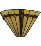 13"W Belvidere Tiffany Mission Wall Sconce