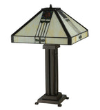 23.5"H Pasadena Rose Stained Glass Table Lamp