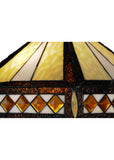 26.5"H Diamond Mission Stained Glass Table Lamp