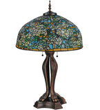 36"H Tiffany Laburnum Trellis Floral Table Lamp