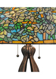 36"H Tiffany Laburnum Trellis Floral Table Lamp