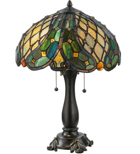 23"H Capolavoro Stained Glass Table Lamp