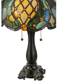23"H Capolavoro Stained Glass Table Lamp