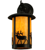 8"W Fulton Elk Outdoor Hanging Wall Sconce