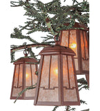 52"W Pine Branch Valley View 12 Lt Lodge LED Chandelier