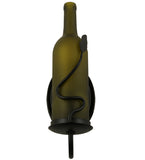 4.25"W Tuscan Vineyard Frosted Green Wine Bottle Wall Sconce