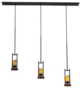 72"L Grand Terrace 3 Lt Contemporary Island Ceiling Pendant