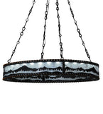42"W Mountains & Trees Ring Lodge Chandelier