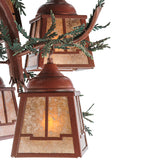 28"W Pine Branch Valley View 5 Lt LED Lodge Chandelier