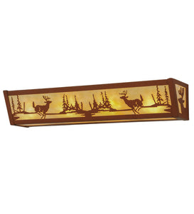 24"W Deer Wildlife Vanity Light