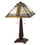 23"H Nevada Mission Stained Glass Table Lamp