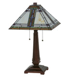 23"H Nevada Mission Stained Glass Table Lamp