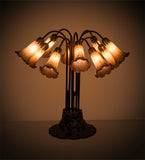 22"H Amber Pond Lily 10 Lt Table Lamp