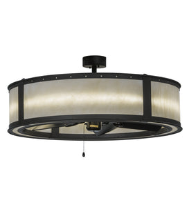 36.5"W Smythe Craftsman Acrylic LED Chandel-Air Fan