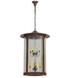 24"W Fulton Hanging Lantern Traditional Outdoor Pendant