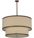 36"W Cilindro 2 Tier Textrene Traditional Pendant