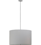 36"W Cilindro White Textrene Traditional Pendant