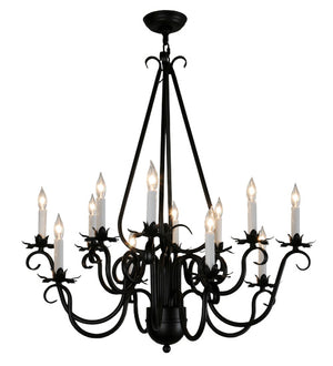 30"W Caleb 12 Lt Chandelier