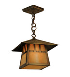 10"Sq Stillwater Double Bar Mission Outdoor Pendant