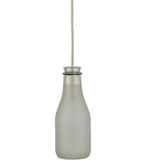 5"W Milk Bottle Contemporary Pendant