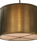 36"W Cilindro Drum Modern LED Pendant