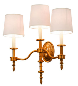 22"W Toby 3 Lt Wall Victorian Sconce