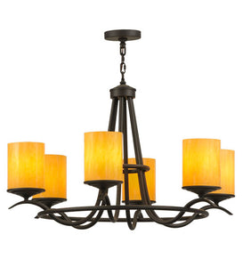 39"W Octavia 6 Lt Lodge Chandelier