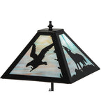 22"H Wildlife On The Loose W/Lighted Base Rustic Table Lamp