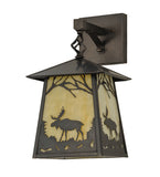 8"W Stillwater Moose At Dawn Hanging Outdoor Wall Sconce