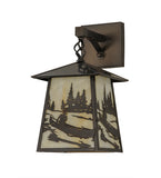 8"W Stillwater Canoe At Lake Hanging Outdoor Wall Sconce