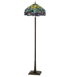 67"H Tiffany Hanginghead Dragonfly Floor Lamp