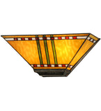 16"W Prairie Corn Stained Glass Wall Sconce