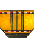 16"W Prairie Corn Stained Glass Wall Sconce