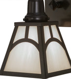 6"W Mission Hill Top Outdoor Wall Sconce