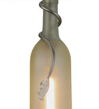 5"W Tuscan Vineyard Clear Frosted Wine Bottle Mini Pendant