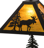 21"H Lone Moose W/Lighted Base Wildlife Rustic Lodge Table Lamp