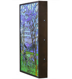 30"W Tiffany Magnolia & Iris LED Backlit Window Box