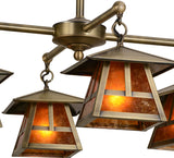 30"W Stillwater "T" Mission 4 Lt Chandelier-