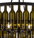 48"W Tuscan Vineyard Estate 44 Wine Bottle Contemporary Chandelier