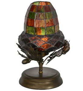 12"H Greenbriar Oak Table Lamp