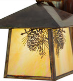 12"W Stillwater Winter Pine Solid Mount Outdoor Wall Sconce